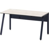 【引出付】オカムラ ViLLAGE VD-Aデスク 平机 幅1400×奥行700×高さ720mm ライトオーク×ブラック 1台（取寄品）