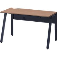 【引出付】オカムラ ViLLAGE VD-Aデスク 平机 幅1200×奥行600×高さ720mm ミディアムウォールナット×ブラック 1台（取寄品）