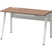 【引出付】オカムラ ViLLAGE VD-Aデスク 平机 幅1200×奥行600×高さ720mm ミディアムウォールナット×ネオホワイト 1台（取寄品）