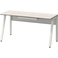 【引出付】オカムラ ViLLAGE VD-Aデスク 平机 幅1400×奥行600×高さ720mm ライトオーク×ネオホワイト 1台（取寄品）
