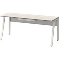 【引出付】オカムラ ViLLAGE VD-Aデスク 平机 幅1600×奥行600×高さ720mm ライトオーク×ネオホワイト 1台（取寄品）