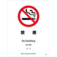 グリーンクロス 喫煙設備ステッカー　壁面床面用　4ヶ国語タイプ　ＳＷＳー１５　禁煙 1146551615 1枚（直送品）