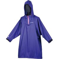 キャプテンスタッグ レインポンチョ 収納ケース付 パープル M UX-2527 1個