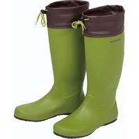 キャプテンスタッグ ラバーブーツ ソフトタイプ 収納ケース付 グリーン S UX-2539 1個（直送品）