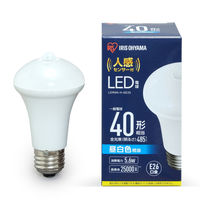 アイリスオーヤマ LED電球 人感センサー付 E26 40形相当 昼白色（25000時間） LDR6N-H-SE25（522539） 1個