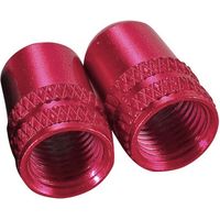 トップ アルミバルブキャップ 米式2個入り ブラック