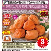 紀州ほそ川 お徳用無添加白干梅3kg (750g×4)　紀州南高梅 a14283 1個（直送品）