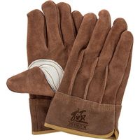ユニワールド 茶革プレミアム　牛革手　オイルブラウン　背縫い　吟当付 KS446 1セット(10双入) M（直送品）