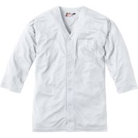 HOOH 鯉口シャツ 261-17ホワイト L 村上被服 1セット（2着入）（直送品）