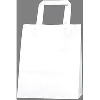 ササガワ 手提げバッグ １０Ｐ白無地 平大 50-6810 1包 【10枚袋入】（取寄品）