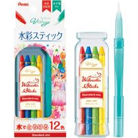 ぺんてる 水彩スティック12色 ミックス GSS1-12