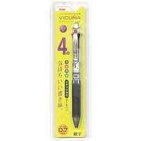 ぺんてる ４色ボールペン　ビクーニャ　０７　クリア軸 XBXC47T 5本（直送品）