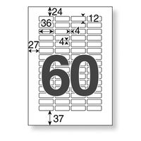 【アウトレット】アスクル　マルチプリンター再剥離ラベル　60面　A4　1袋（20シート入） オリジナル
