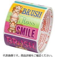 SmileMakers ステッカー/ブラッシュ・フロス・スマイル 522-8788 1セット（5ロール（75枚×5））（直送品）