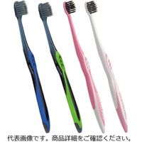 デンタルプロ ブラック 超極細毛 コンパクト 薄型/やわらかめ 12本 484-3149 1セット（2ケース（12本×2））（直送品）