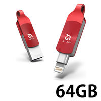 ADAM elements USBメモリー Lightning スイング式 ADAM iKlips DUO+ 64GB