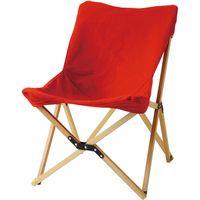 スパイス バカンス　キャンパスフォールディング　ウッドチェア　レッド SFVY1910RD 1台（直送品）