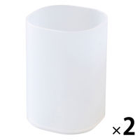 無印良品 ポリプロピレンブラシ・ペンシルスタンド 約71×71×103mm 2個 良品計画