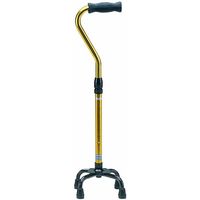 クリスタル産業 スワン型クォードケイン　SQ-101S　ゴールド 1本　【杖】介援隊カタログ（直送品）