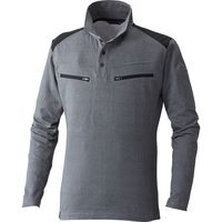 HOOH 長袖ポロシャツ 292-7グレー M 村上被服 1セット（2着入）（直送品）