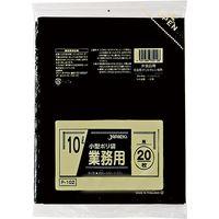 ジャパックス　業務用小型ポリ袋　10L　黒　厚み0.025mm　P102　1セット（2000枚：20枚入×100冊）（直送品）
