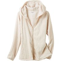 セルヴァン 毛布でつくったふわふわパーカー　アイボリー　M 033625102 1枚　【介護用衣類】介援隊カタログ（直送品）