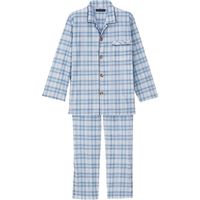 ケアファッション ワンタッチテープ+腰開き天竺パジャマ　38827-03　ブルー　LL 1枚　【介護用衣類】介援隊カタログ（直送品）