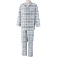 ケアファッション ワンタッチテープ+腰開き天竺パジャマ　38827-13　グレー　LL 1枚　【介護用衣類】介援隊カタログ（直送品）