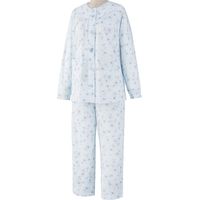 ケアファッション ワンタッチテープ+腰開き天竺パジャマ　89269-01　サックス　M 1枚　【介護用衣類】介援隊カタログ（直送品）