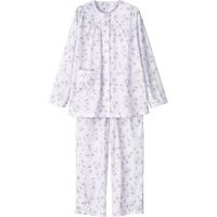 ケアファッション ワンタッチテープ+腰開き天竺パジャマ　89269-11　パープル　M 1枚　【介護用衣類】介援隊カタログ（直送品）