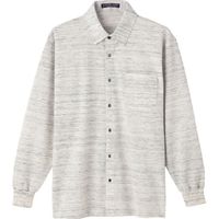 ケアファッション スナップ釦長袖ニットシャツ　89760-23　ベージュ　LL 1枚　【介護用衣類】介援隊カタログ（直送品）