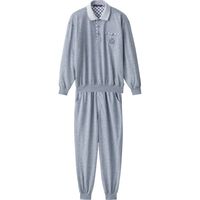 ケアファッション カノコポロ衿上下スーツ　89767-02　ブルー　L 1枚　　　介援隊カタログ（直送品）