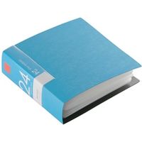 バッファロー ＣＤ＆ＤＶＤファイルケース　ブックタイプ　２４枚収納　ブルー BSCD01F24BL 1個（直送品）
