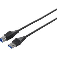 バッファロー USB3.0 A to B スリムケーブル ブラック BSUABSU