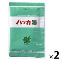 入浴剤 ハッカ湯 バスソルト ペパーミントグリーン にごり湯 分包 30g 1セット（2包）北見ハッカ通商