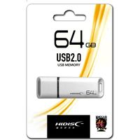 磁気研究所 HIDISC USB2.0 フラッシュメモリー 64GB キャップ式 HDUF113C64G2 1個