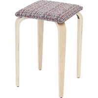 【軒先渡し】ヤマソロ Motley スタッキングスツール 角型 レッド 40-550 1セット(5脚入)（直送品）