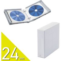 Blu-ray DVD CD対応クリアケース ファイル 24枚収納 不織布 インデックスラベル付 クリア CCD-FBB24CR エレコム 1個（直送品）