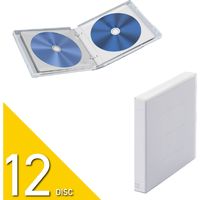 Blu-ray DVD CD対応クリアケース ファイル 12枚収納 不織布 インデックスラベル付 クリア CCD-FBB12CR エレコム 1個（直送品）