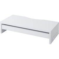 ファミリー・ライフ モニタースタンド トレー付 幅590×奥行273×高さ130mm ホワイト 0383230 1台（直送品）