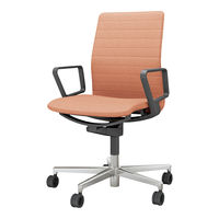【組立設置込】コクヨ ファブレ タスクチェア 肘付 ストライプ ブラックシェル アルミ脚 ペールテラコッタ 1脚（直送品）