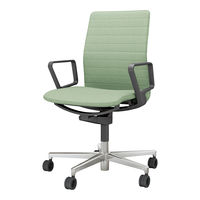 【組立設置込】コクヨ ファブレ タスクチェア 肘付 ストライプ ブラックシェル アルミ脚 オパールグリーン 1脚（直送品）