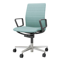 【組立設置込】コクヨ ファブレ タスクチェア 肘付 ストライプ ブラックシェル アルミ脚 アッシュターコイズ 1脚（直送品）