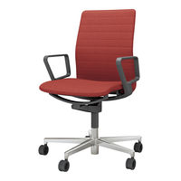 【組立設置込】コクヨ ファブレ タスクチェア 肘付 ストライプ ブラックシェル アルミ脚 パーシアンレッド 1脚（直送品）