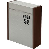 【軒先渡し】ヤマソロ Grill 壁掛けポスト 幅300×奥行120×高さ366mm グレー 73-107 1台（直送品）