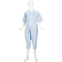 松本ナース産業 ツイルねまき　前開き　カギ付　4100　ブルー　L 1枚　【介護用衣類】介援隊カタログ（直送品）