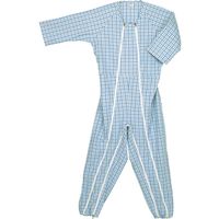 松本ナース産業 ツイルねまき　Wファスナー股付　普通ファスナー　4100　ブルー　L 1枚　【介護用衣類】介援隊カタログ（直送品）