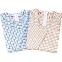 松本ナース産業 ツイルねまき　背開き　普通ファスナー　4100　オレンジ　L 1枚　【介護用衣類】介援隊カタログ（直送品）