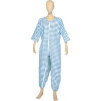 松本ナース産業 らくらく介護ねまき　前開　カギ付　4200　ブルー　3L 1枚　【介護用衣類】介援隊カタログ（直送品）