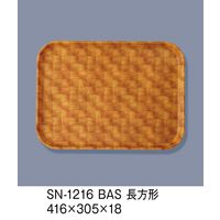 三信化工 ウッディートレイ　長方形　SN-1216-BAS　1セット（5枚入）（直送品）